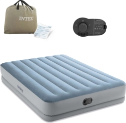 Pripučiama dvigulė lova INTEX 203 × 152 × 36 cm su įmontuotu elektriniu siurbliu