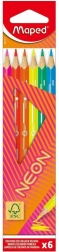 Spalvoti pieštukai Maped Neon, 6 vnt.