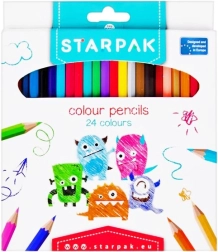 24 spalvotų pieštukų rinkinys
