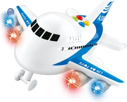 Inercinis lėktuvas su šviesos ir garso efektais, 22 cm