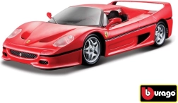 Metalinis modelis Bburago 1:24 Ferrari F50 raudonas