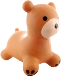 Šokinėjimo žaislas meškiukas vaikams su pompa