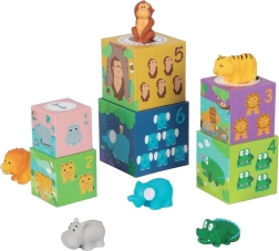 Safari gyvūnėlių kaladėlės vaikams nuo 2Kids Toys