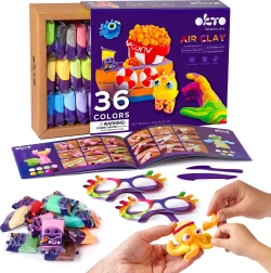 Savaime kietėjanti modelino masė OKTO, rinkinys 36 spalvos