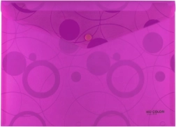 A4 Button Wallet Neo Colori Pink