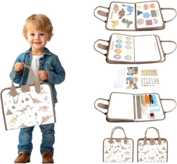 2kids toys sensorinė užimtumo (busy) knyga dinozaurai