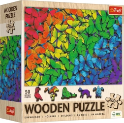 Wooden Puzzle TREFL Rainbow Butterflies 501 Pieces