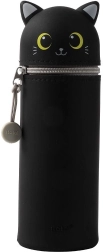 Silikoninis penalas tūbelė Cat Lovers juoda katė