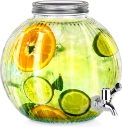 Stiklinis gėrimų dozatorius su čiaupeliu 5,5 l