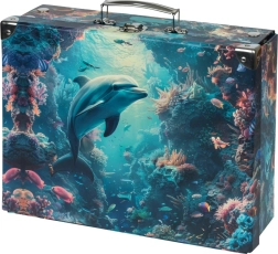 Sulankstomas mokyklinis lagaminėlis „Delfinas“