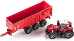 Traktoriaus MASSEY FERGUSON modelis su priekaba SIKU 1:87