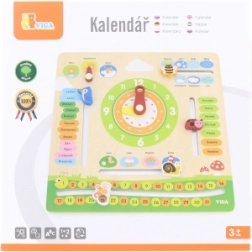 VIGA educational wooden calendar for children – Czech