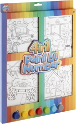 Piešimas pagal skaičius 4 viename berniukams – kūrybinis rinkinys