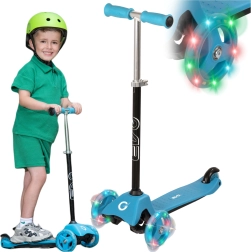 EVO vaikiškas triratis paspirtukas Light Up Mini Cruiser mėlynas