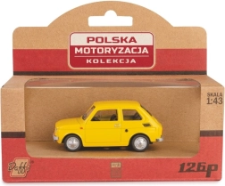 Automobilio modelis FIAT 126p geltonas 1:43