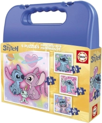 Dėlionė lagaminėlyje Stitch 4in1 (12–25 dalių) EDUCA