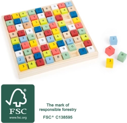 Small Foot medinis sudoku su spalvotais kubeliais