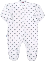 Baby romper NEW BABY Classic II grey with little stars