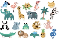 Vilac medinės magnetukės Džiunglės vaikams