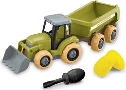 Susukamas traktorius su krautuvu ir priekaba 27 cm