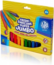 Astra Super Jumbo vaško kreidelės, 12 vnt.