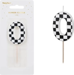Gimtadienio žvakutė skaičiaus 0 formos (mix) 5,5 cm – 1 vnt.