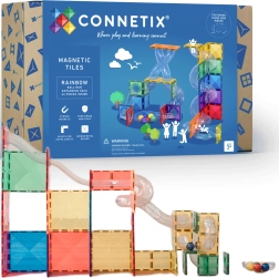 Connetix Ball Run išplėtimo rinkinys – magnetinės konstravimo detalės, 66 dalys