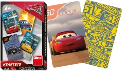 Dino žaidimo kvarteto kortos su Cars 3 motyvu
