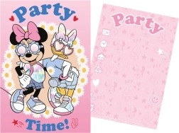 MINNIE MOUSE vakarėlio kvietimų ir vokų rinkinys 5+5