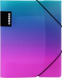 A4 formato segtuvas su gumyte, ombré rožinis, polipropilenas