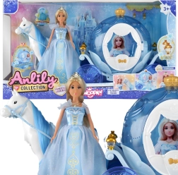 Woopie ledo princesė Lily su stebuklingais karieta ir priedais