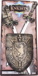 Vaikiškas skydas ir du kardai, 60 cm