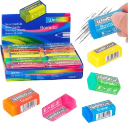 Spalvotas mokyklinis ir biuro trintukas WEIBO 6 cm