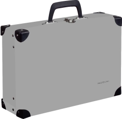 PASTELINI laminuotas lagaminėlis, pilkas