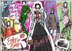 Puzzle Emily in Paris: Fashion Inspiration 1000 Pieces