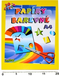 Spalvoti kreidinio popieriaus lapai A4