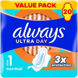 Always Ultra Day Normal higieniniai paketai su sparneliais, 20 vnt.