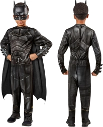 Vaikiškas BATMAN kostiumas su kauke ir apsiaustu 129–139 cm (8–10 m.)