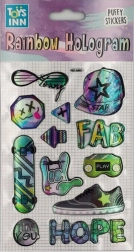 Holografiniai lipdukai su vaivorykštės efektu FAB