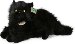 Rappa plush black cat lying 30 cm eco-friendly