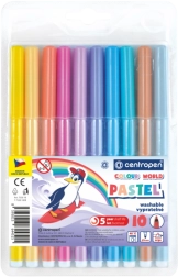 CENTROPEN pasteliniai flomasteriai, 10 spalvų