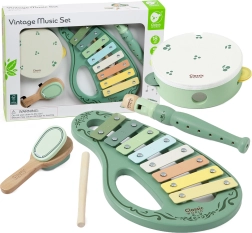 Medinių vintažinių muzikos instrumentų rinkinys CLASSIC WORLD, 18 mėn.+