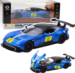 Metalinis sportinis automobilis 1:22 – šviesos, garsai, frikcinė pavara, mėlynas