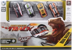 Paleidžiamoji trasa su dinozauru ir automobiliukais