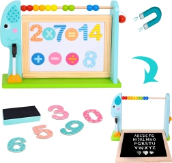Tooky Toy medinė dvipusė magnetinė ir kreidinė lenta