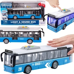 Interaktyvus miesto autobusas WOOPIE 1:16 su efektais ir atsidarančiomis durimis