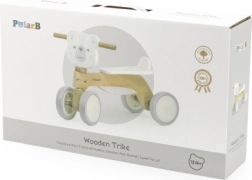 Medinis balansinis dviratukas meškiukas PolarB su tyliais EVA ratais