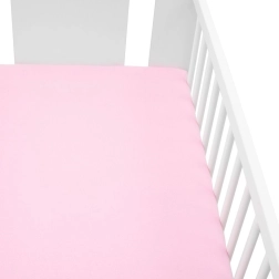 Džersio paklodė vaikiškai lovytei 120×60 rožinė NEW BABY
