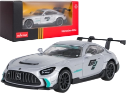Metalinis Mercedes-AMG GT2 RASTAR modelis, 1:43 mastelio, sidabrinis