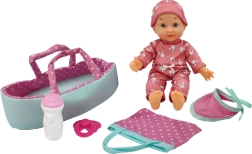 Minkštas kūdikis su nešiojamu krepšiu 30 cm